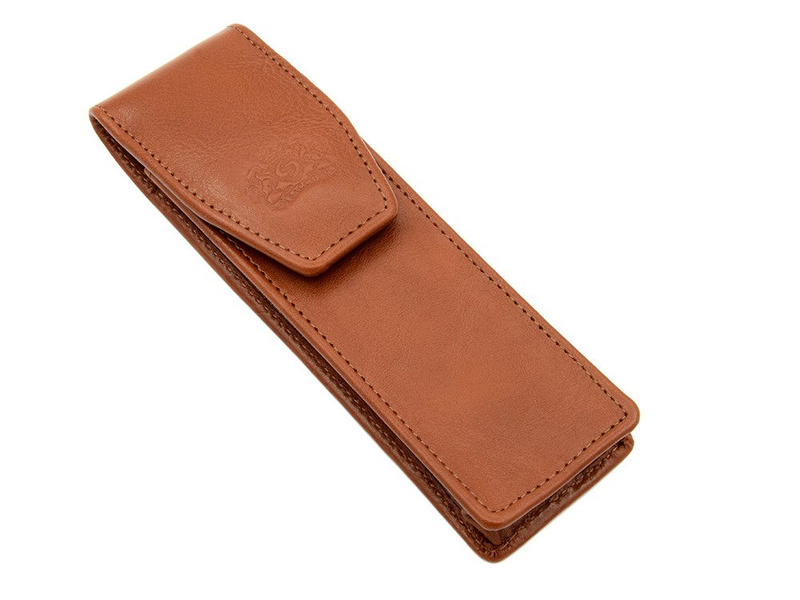 Ekskluzywne brązowe etui z naturalnej skóry włoskiej GRAWER