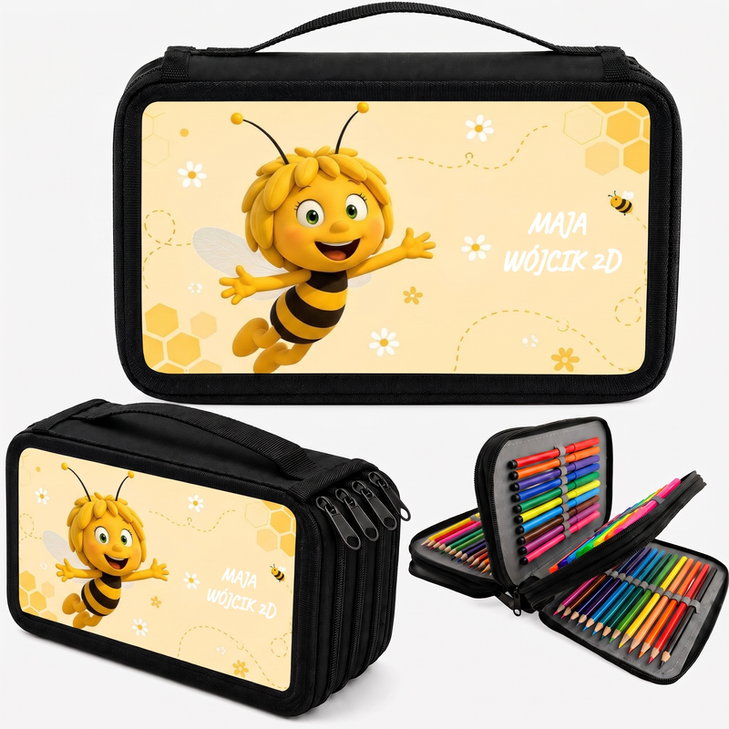 Personalizowany piórnik z Pszczółką Mają i imieniem