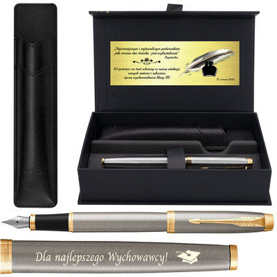 Pióro wieczne Parker I.M. Brushed Metal GT z grawerem
