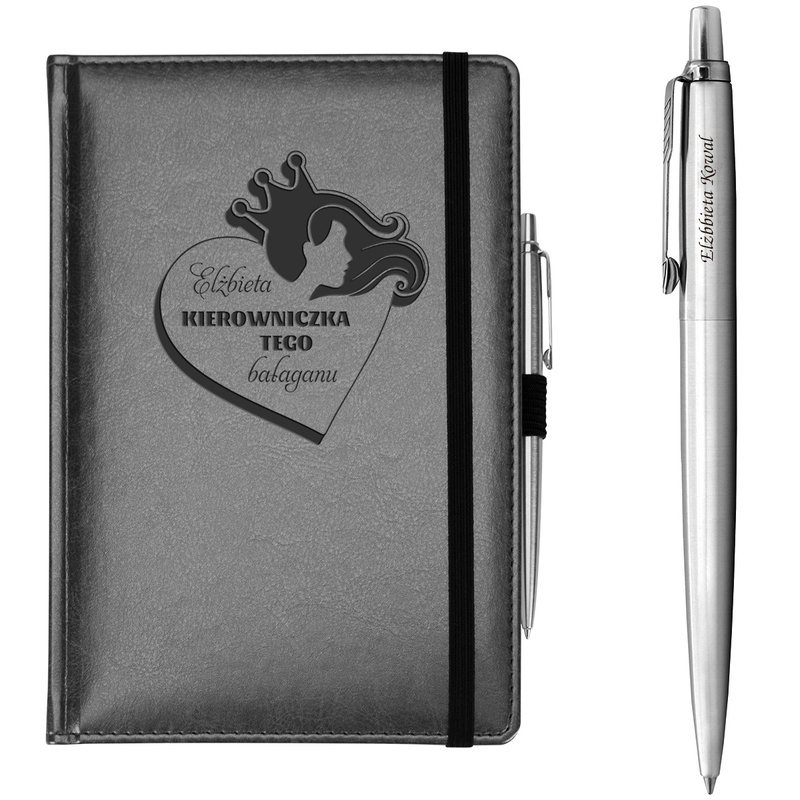 Zestaw dla kierowniczki – notes Nebraska + PARKER Jotter CT z grawerem