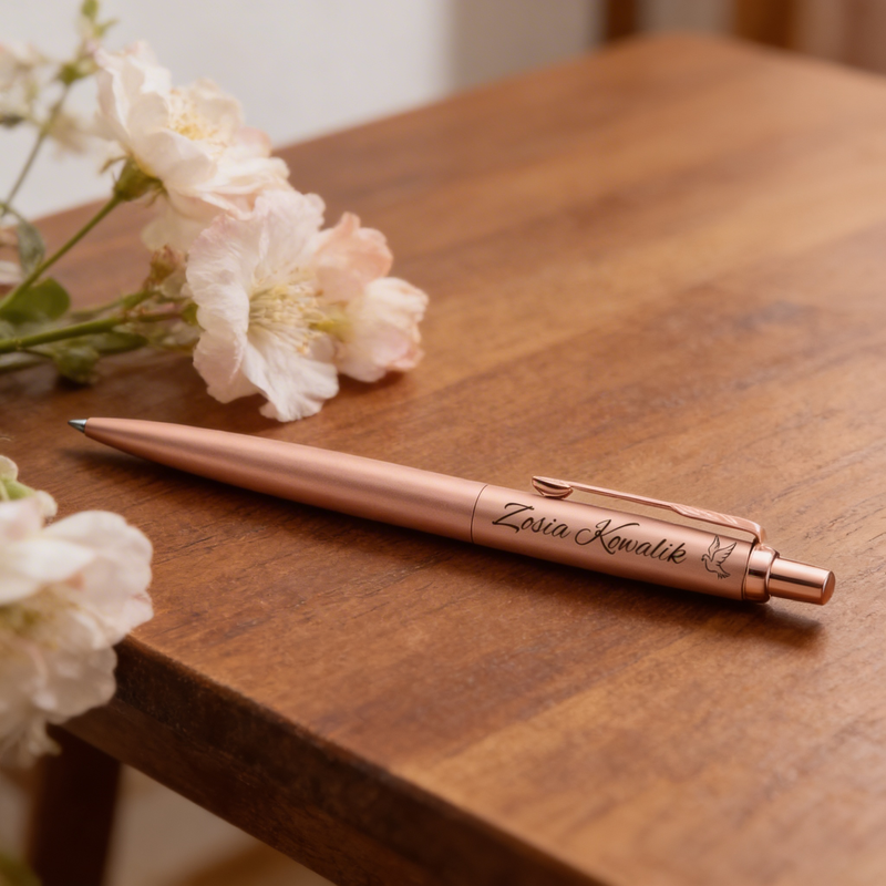 Długopis Parker Jotter XL Pink Gold z grawerem – elegancki prezent na Pierwszą Komunię Świętą